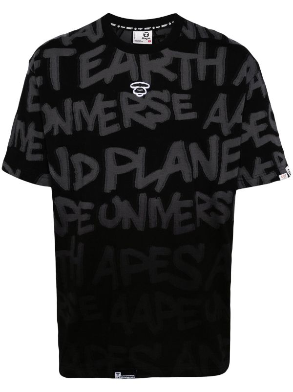 AAPE BY *A BATHING APE® slogan-print cotton T-shirt