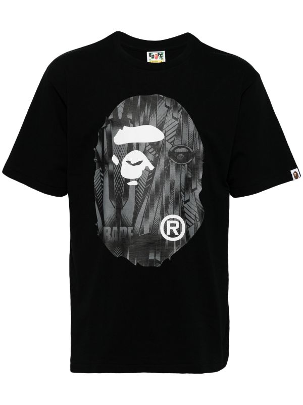 A BATHING APE logo-print cotton T-shirt