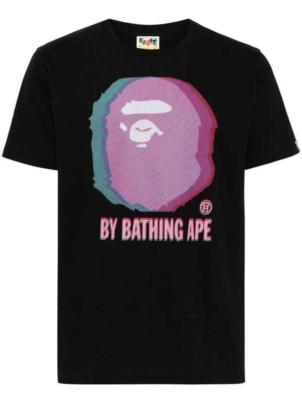 A BATHING APE logo-print cotton T-shirt