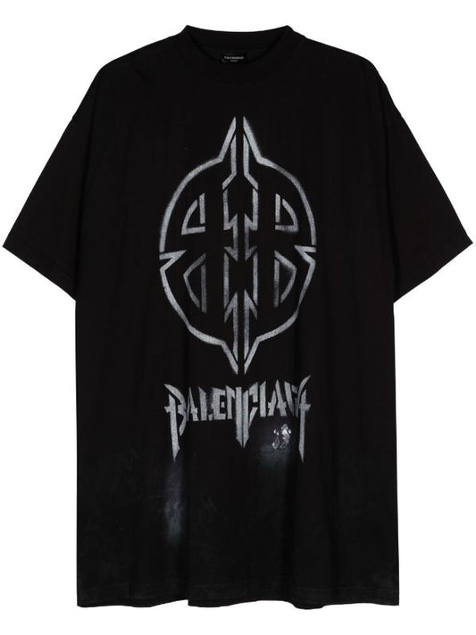 Balenciaga Metal BB Stencil cotton T-shirt