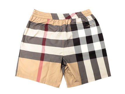 Burberry checked drawstring swim shorts