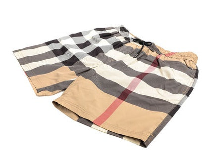 Burberry checked drawstring swim shorts