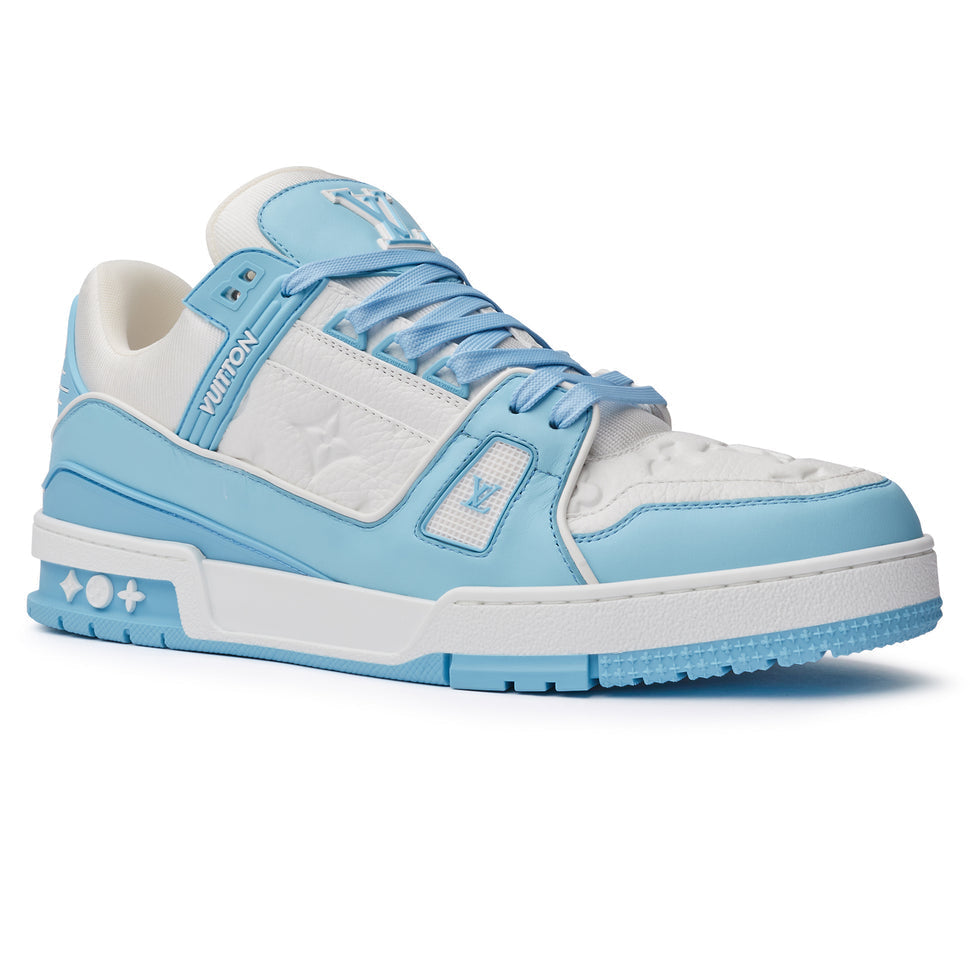 LOUIS VUITTON LV MONOGRAM WHITE SKY BLUE SNEAKER