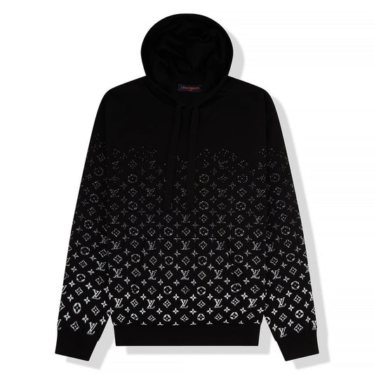 LOUIS VUITTON MONOGRAM GRADIENT KNIT BLACK HOODIE